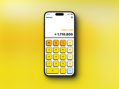 UI 004 #Calculator app showcase calculator concept design dailyui dailyui04 design mobile mobile app retro retrodesign ui ui004 uix101 ux