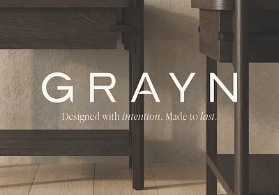 Grayn | Furniture Branding branding furniture logo modern natural typography wood worker