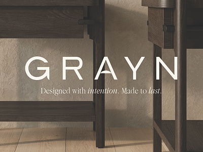 Grayn | Furniture Branding branding furniture logo modern natural typography wood worker