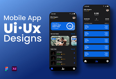 App Design fitness app fitness app design graphic design gym app ui ui design ui mockup