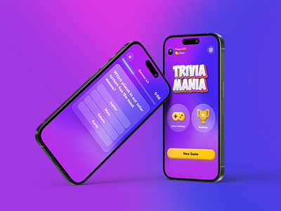 Game Design Concept aurora game game design glassmorphism mobile trivia ui