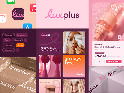 Beauty membership club redesign branding logo ui