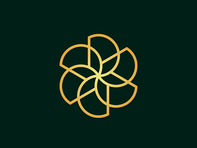 Divine Synthesis Wellness Branding branding d divine flower flower of life gold logo logomark mark s spin spiral