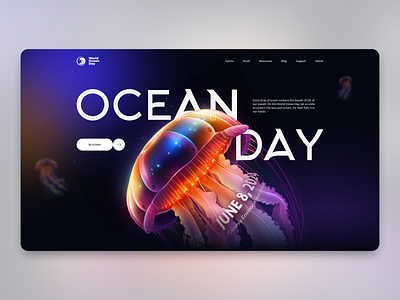 Ocean _ Landing page design landing ocean ui ui design ux web website