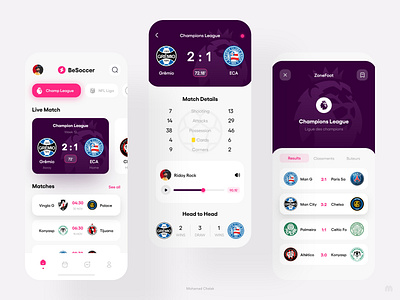 Sport Live Match Score Tracker adobexd branding clean colors design illustration logo new popular ui