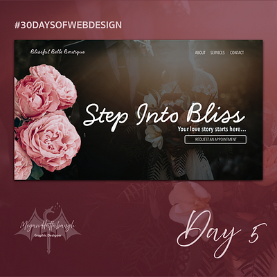 30 Days of Web Design Challenge adobe xd bridal challenge photography travel web design