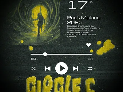 CIRCLES | Post Malone album art artist circle cover design graphic design illustration music poster spotify