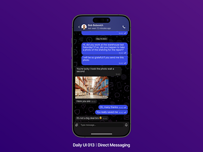 Daily UI 013 - "Direct Messaging" daily ui ui