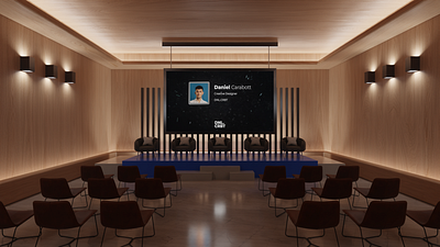 Conference Room | 3D 3d 3d art blender cycles design graphic design lighting modelling motion graphics render screen stage ux visuals wood