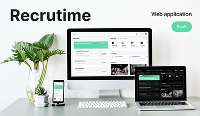 Recrutime - SaaS / Web application for HR figma mobile app mobile app design saas typography ui user experience user interface user research ux web app web application design web design
