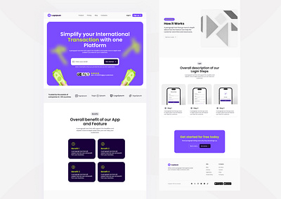 Fintech landing page UI fintech web design landing page ui uiux website design