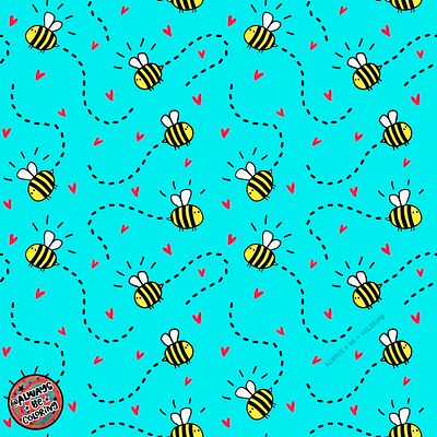 Spring Bugs Collection alwaysbecoloring bees bugs design graphic design illustration insects pattern pattern design procreate seamless pattern