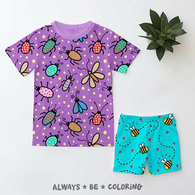 Spring Bugs Collection alwaysbecoloring bugs design graphic design illustration insects pattern pattern design procreate seamless pattern