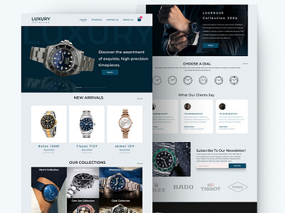 Luxury Watches Website adobexd branding figma graphic design luxurywatcheswebdesign luxurywatcheswebsite luxurywatchwebdesign luxurywatchwebsite ui uiux ux watch watches watcheswebsite watchwebsite webdesign website websitedesign wristwatches writstwatch