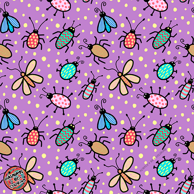 Spring Bugs Collection alwaysbecoloring bugs design graphic design illustration insects pattern pattern design procreate seamless pattern