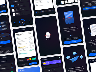 PDF Scanner - Mobile App UX/UI Design branding graphic design