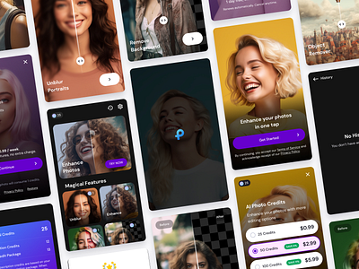 Mifu Magic AI Photo Enhancer - Mobile App UX/UI Design android app design branding design graphic design illustration ios app design mobile soft ui ux
