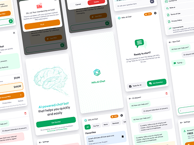 Mifu AI Chatbot - Mobile App UX/UI Design android app design branding design graphic design illustration logo mobile soft ui ux