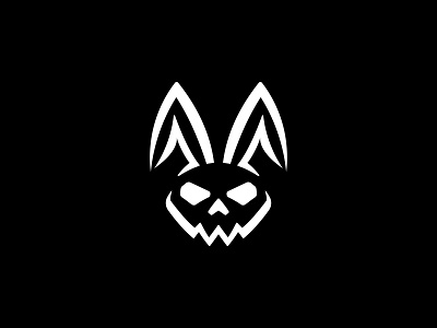 Skull Rabbit Logo animal logo branding design horror icon illustration logo logo design logodesign minimal minimalist logo skull skull logo spooky tattoo