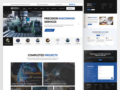 Engineering Service Company - Landing Page appdesign branding design logo mobile app ui uiux ux website