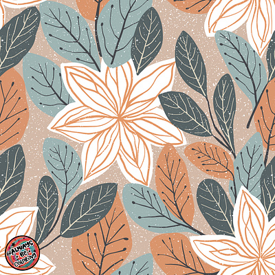 Linocut Inspired Patterns alwaysbecoloring design graphic design illustration pattern pattern design procreate