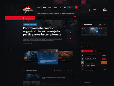 PROeSports — Games website counter strike csgo dashboard design esports home interface layout plataform pubg rainbown six 6 redesign ui valorant