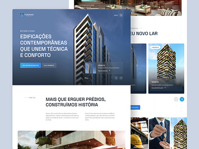 Real State Website | Turano Construtora construction landing page real state ui ui design webflow website
