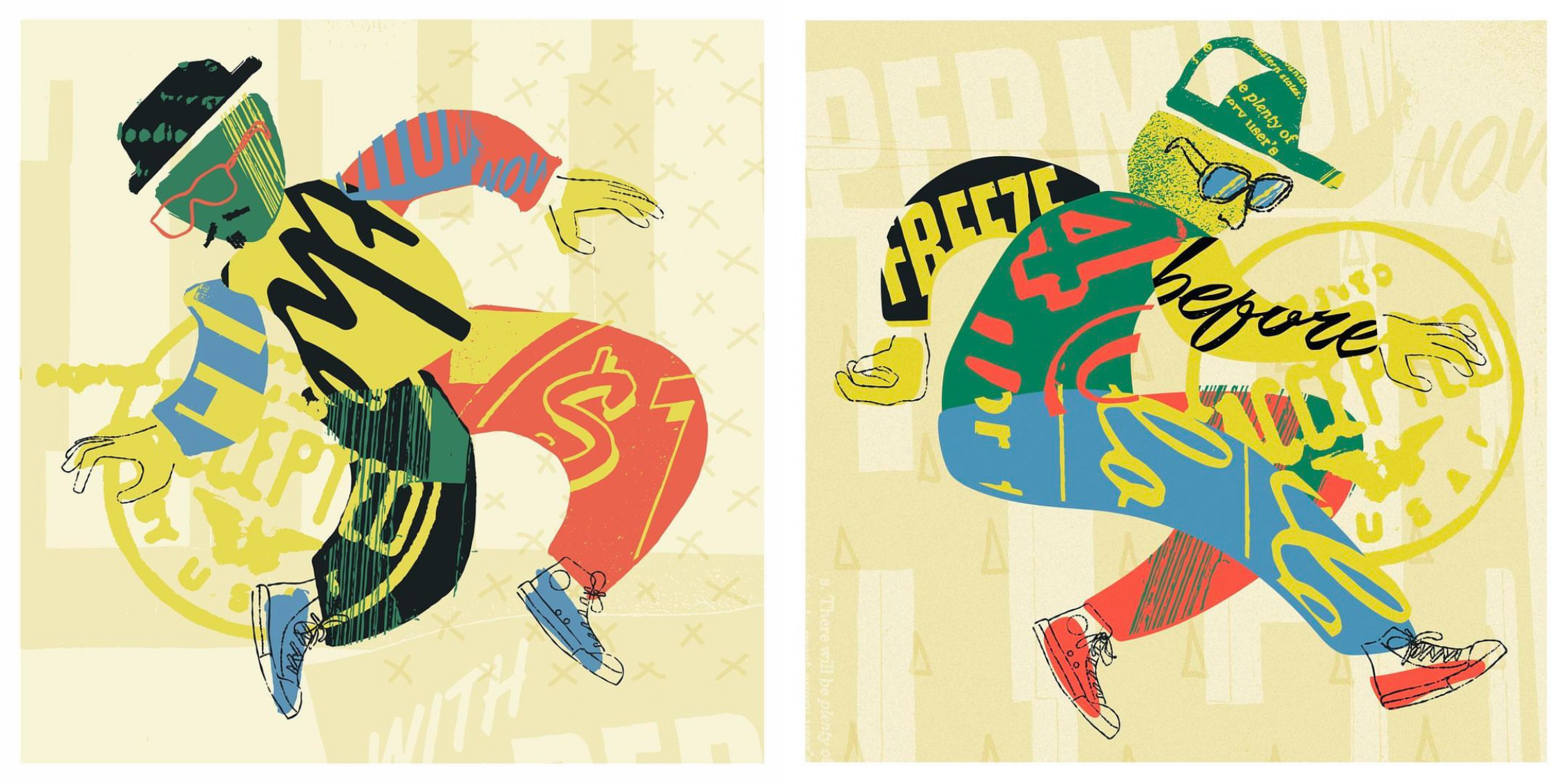 Twist & Shout collage drawing found type illustration movement pattern texture