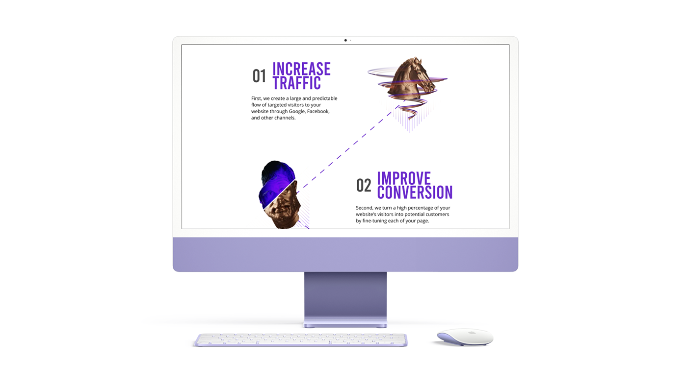 Landing Page Design: Driving Sales Through Digital Marketing clean digital marketing figma landing page minimal ui