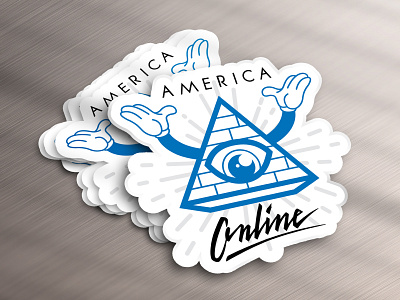 Occult AOL Decals branding decal design graphic design illustration logo sticker swag vector