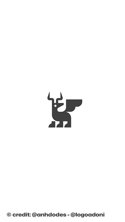 Minimal Gazelle Logo branding design illustration logo logo design logo designer logodesign minimalist logo minimalist logo design negative space logo