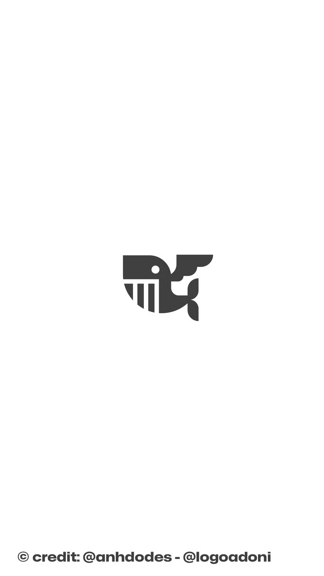 Modern Flying Whale Logo by Anh Do - Logo Designer on Dribbble