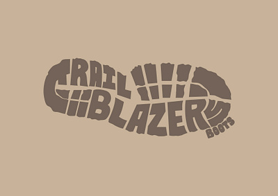 Hiking Boots Logo "Trail Blazers" branding design graphic design logo typography vector wordmark