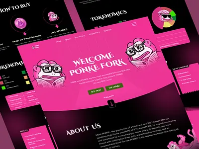 Meme Landing Page Design ai landing page coin crypto crypto token crypto website cryptocurrency landing page meme meme landing page meme website nft nft landing page panke token token landing page token website ui web design