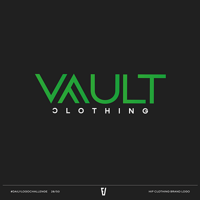 VAULT - Day 28 Daily Logo Challenge branding graphic design logo