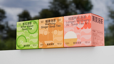 JINGLIANG SOUP TEA Package Design 02 branding graphic design illustration package design