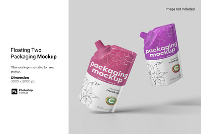 Floating Two Packaging Mockup 3d