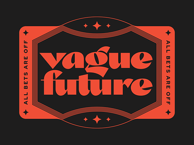 Vague Future bold branding design future futurism lettering logo modern retro typography vintage