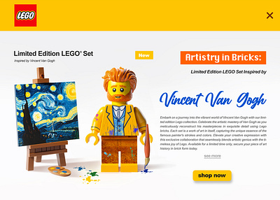 Product Design* & Landing Page Design inspired by LEGO 3d brand identity branding design graphic design illustration product product design ui ux vector