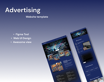 "Advertising" - The Ultimate Advertising Agency Website Template figma template ui website