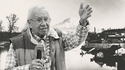 Billy Frank Jr. Title Sequence activist america civil rights documentary film gif indigenous ink blot mograph motion graphics native american pacific northwest parallax photo animation photoshop protest title sequence transitions video washington state