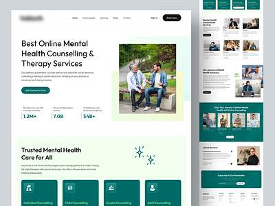 Mental Health Landing Page artiflow couple conselling doctor website halal halal design landing page medical website mental health app mental health platform mental health treatment mental health website mental health websites muslim therapist online counselling online mental health service psychotherapy teen therapy uiux design web design