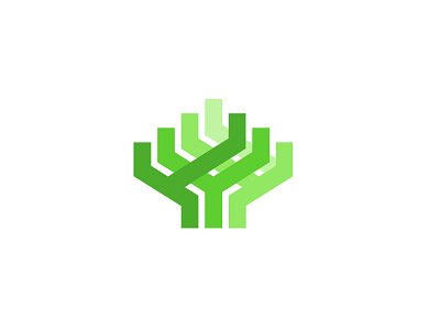 Tree bold design geometric logo logodesign modern nature plant tree