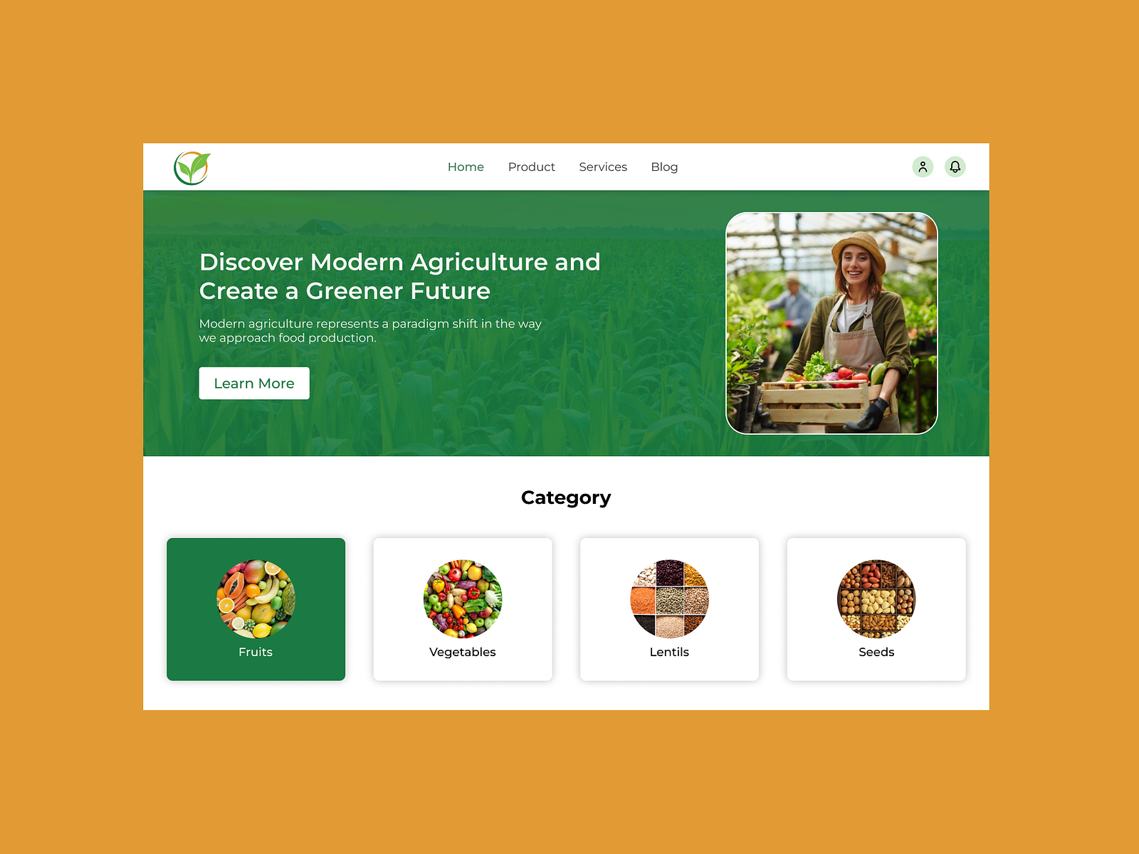 Agro Website Template by Rumi Aktar on Dribbble