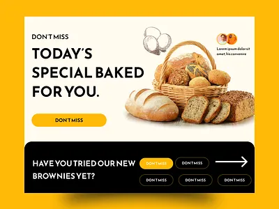 Bakery Landing Pages UI UX design 3d agency animation branding design illustration landing page logo ui website