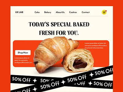 Bakery Shop Website 3d agency animation app bakery bakery shop website branding design graphic design illustration landing page logo motion graphics ui uiux website