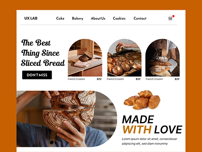 Bakery Landing Page 3d agency animation app app design bakery bakery app design bakery landing page bakery ui branding graphic design landing page landing page ui logo motion graphics ui website