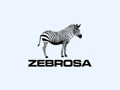 ZEBROSA LOGO animal animal logo branding design graphic design illustration logo zebra zebra logo