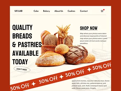Bakery & Cake Shop Website UIKit 3d agency animation app ui bakery bakery landing branding design graphic design illustration landing page landingpage uiuxdesign logo motion graphics ui website