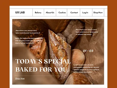 Bakery Landing Pages UI UX design 3d agency animation app branding design designtrends digitalcommerce illustration landing page logo ui uiuxdesign userexperience website websitedesign